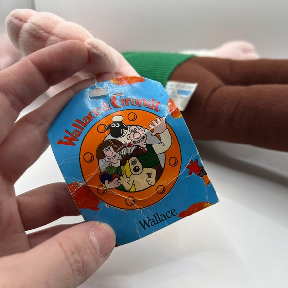 Wallace & Gromit "Wallace" Plush Doll 14 in with Tags Vintage 1989 NEW - Picture 4 of 13